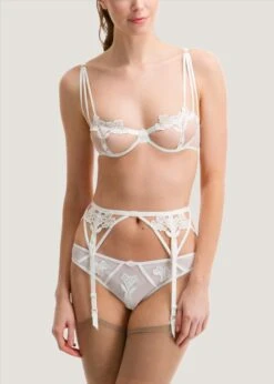 BLUEBELLA Nova Suspender Belt (Ivory) -BLUEBELLA Sales Store 34803.iv bluebella nova suspender ivory white bottoms sexy lingerie d