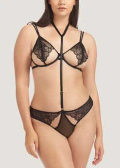 BLUEBELLA Emerson (Black) Open Cup Lace Bra -BLUEBELLA Sales Store 35100.BK bluebella emerson open cup lace bra black cupless sexy lingerie H