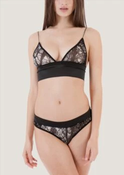 BLUEBELLA Morgan Mesh Brief With Satin Waistband -BLUEBELLA Sales Store 35144.bk bluebella morgan mesh brief satin wasitband black sexy lingerie d