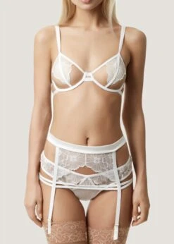 BLUEBELLA Emerson (Ivory) Suspender Belt 8 BLUEBELLA Emerson (Ivory) Suspender Belt -BLUEBELLA Sales Store 40121.iv bluebella emerson suspender ivory white bottoms sexy lingerie d