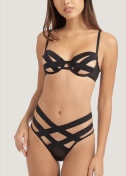 BLUEBELLA Emilia (Black) Bra -BLUEBELLA Sales Store 40246.BK bluebella emilia bra thong black underwire nonpadded sexy lingerie I