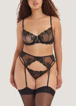 BLUEBELLA Marseille Thong (Black) -BLUEBELLA Sales Store 41201 bluebella marseille thong black lace gstring bottoms sexy lingerie F