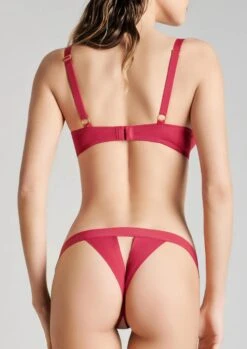 Maison Close Tapage Nocturne (Red) Open Thong -BLUEBELLA Sales Store 608005 maison close tapage nocturne open thong ouvert red sexy lingerie bottoms I