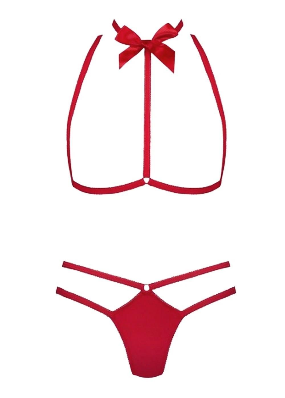 Maison Close Le Petit Secret (Red) Harness And Thong Set 1 Maison Close Le Petit Secret (Red) Harness And Thong Set