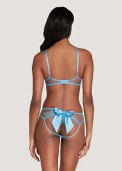 AGENT PROVOCATEUR Oriana High Neck Underwired Bra (Baby Blue) -BLUEBELLA Sales Store agent procateur oriana high neck underwired halterneck bra baby blue bow luxury lingerie C