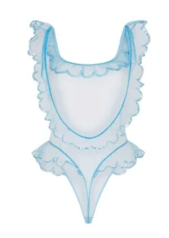 AGENT PROVOCATEUR Lorna Party Body (Baby Blue) -BLUEBELLA Sales Store agent provcateur lorna party body baby blue soft mesh luxury lingerie D