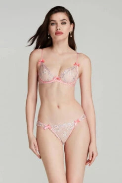 AGENT PROVOCATEUR Adelie Brief (Baby Pink / Hot Pink) 8 AGENT PROVOCATEUR Adelie Brief (Baby Pink / Hot Pink) -BLUEBELLA Sales Store agent provocateur adelie brief pink lace luxury lingerie B