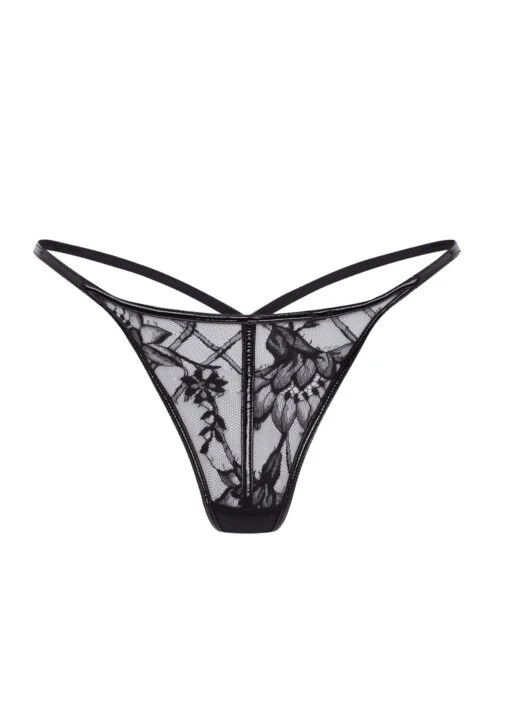 AGENT PROVOCATEUR Alyss Knicker Trixie (Black) -BLUEBELLA Sales Store agent provocateur alyss knicker trixie thong black lace luxury lingerie A