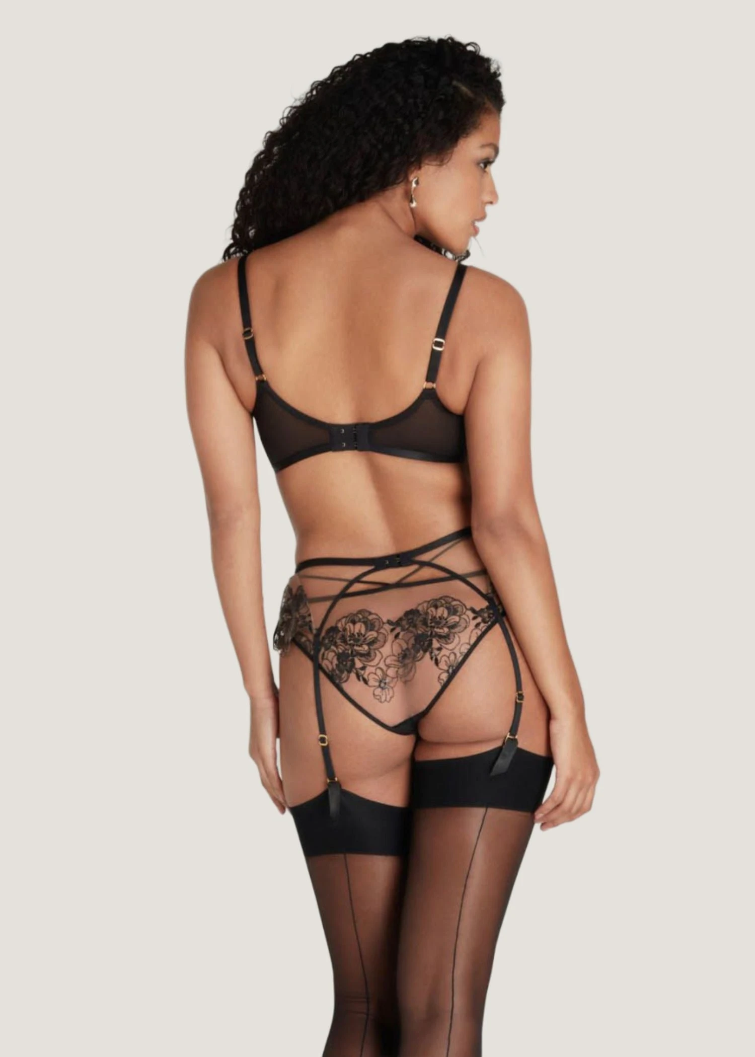 AGENT PROVOCATEUR Kalia Suspender (Black / Sand) 3 AGENT PROVOCATEUR Kalia Suspender (Black / Sand) - Image 3