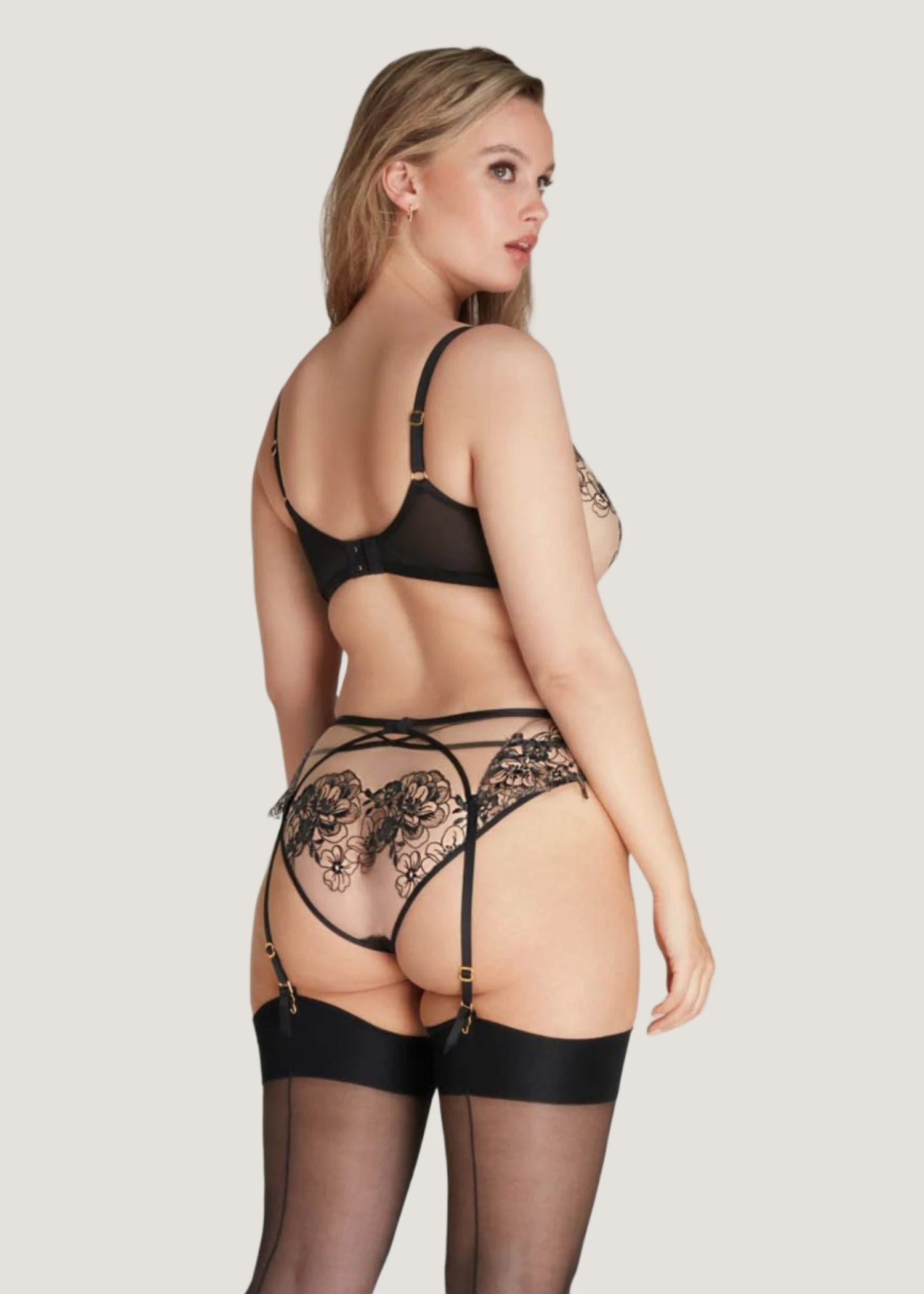 AGENT PROVOCATEUR Kalia Suspender (Black / Sand) 5 AGENT PROVOCATEUR Kalia Suspender (Black / Sand) - Image 5