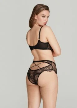 AGENT PROVOCATEUR Kiya Plunge Bra (Black) 10 AGENT PROVOCATEUR Kiya Plunge Bra (Black) -BLUEBELLA Sales Store agent provocateur kiya plunge bra black lace underwired luxury lingerie E