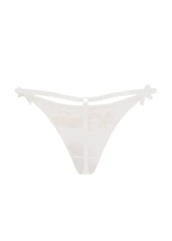 AGENT PROVOCATEUR Lindie Knicker Trixie (Sand / Ivory) -BLUEBELLA Sales Store agent provocateur lindie knicker trixie thong sand ivory white lace luxury lingerie bridal D