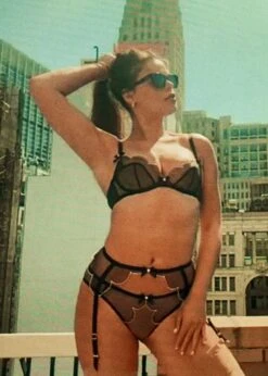 AGENT PROVOCATEUR Lorna Brief (Black/Pink) 7 AGENT PROVOCATEUR Lorna Brief (Black/Pink) -BLUEBELLA Sales Store agent provocateur lorna full brief black mesh pink edge luxury designer underwear sexy lingerie G