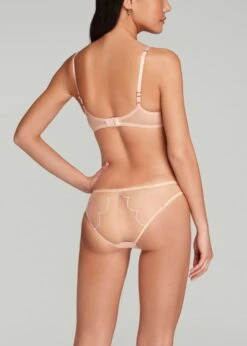 AGENT PROVOCATEUR Lorna Brief (Sand/White) 6 AGENT PROVOCATEUR Lorna Brief (Sand/White) -BLUEBELLA Sales Store agent provocateur lorna full brief sand mesh white edge luxury designer underwear sexy lingerie E copy