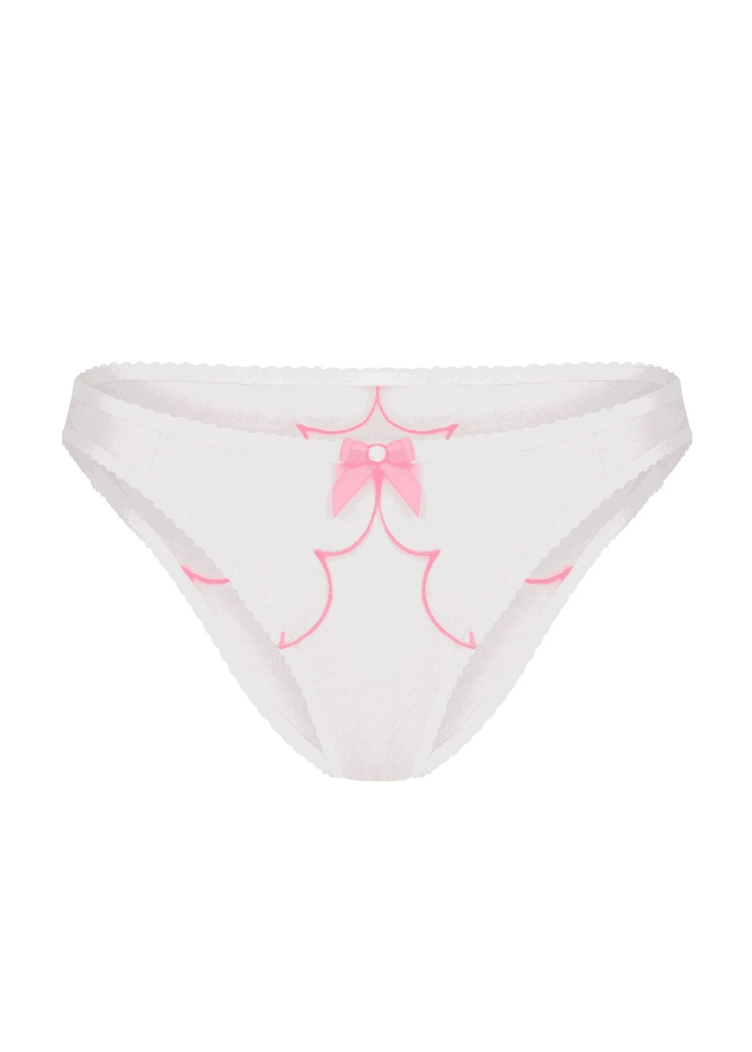 AGENT PROVOCATEUR Lorna Brief (White / Pink) 1 AGENT PROVOCATEUR Lorna Brief (White / Pink)