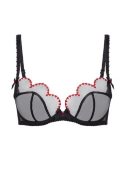 AGENT PROVOCATEUR Lorna Heart Bra (Black / Red)