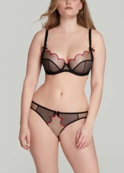 AGENT PROVOCATEUR Lorna Heart Bra (Black / Red) 13 AGENT PROVOCATEUR Lorna Heart Bra (Black / Red) -BLUEBELLA Sales Store agent provocateur lorna heart bra black underwired non padded sexy luxury lingerie F
