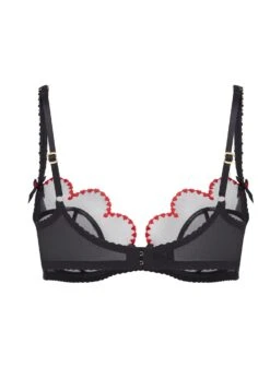 AGENT PROVOCATEUR Lorna Heart Bra (Black / Red) 15 AGENT PROVOCATEUR Lorna Heart Bra (Black / Red) -BLUEBELLA Sales Store agent provocateur lorna heart bra black underwired non padded sexy luxury lingerie H