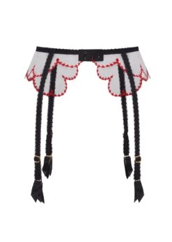 AGENT PROVOCATEUR Lorna Heart Suspender (Black / Red) -BLUEBELLA Sales Store agent provocateur lorna heart suspender belt black sexy luxury lingerie H