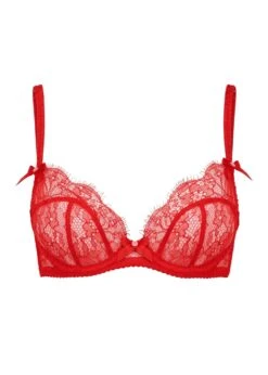 AGENT PROVOCATEUR Lorna Lace Plunge Bra (Red)