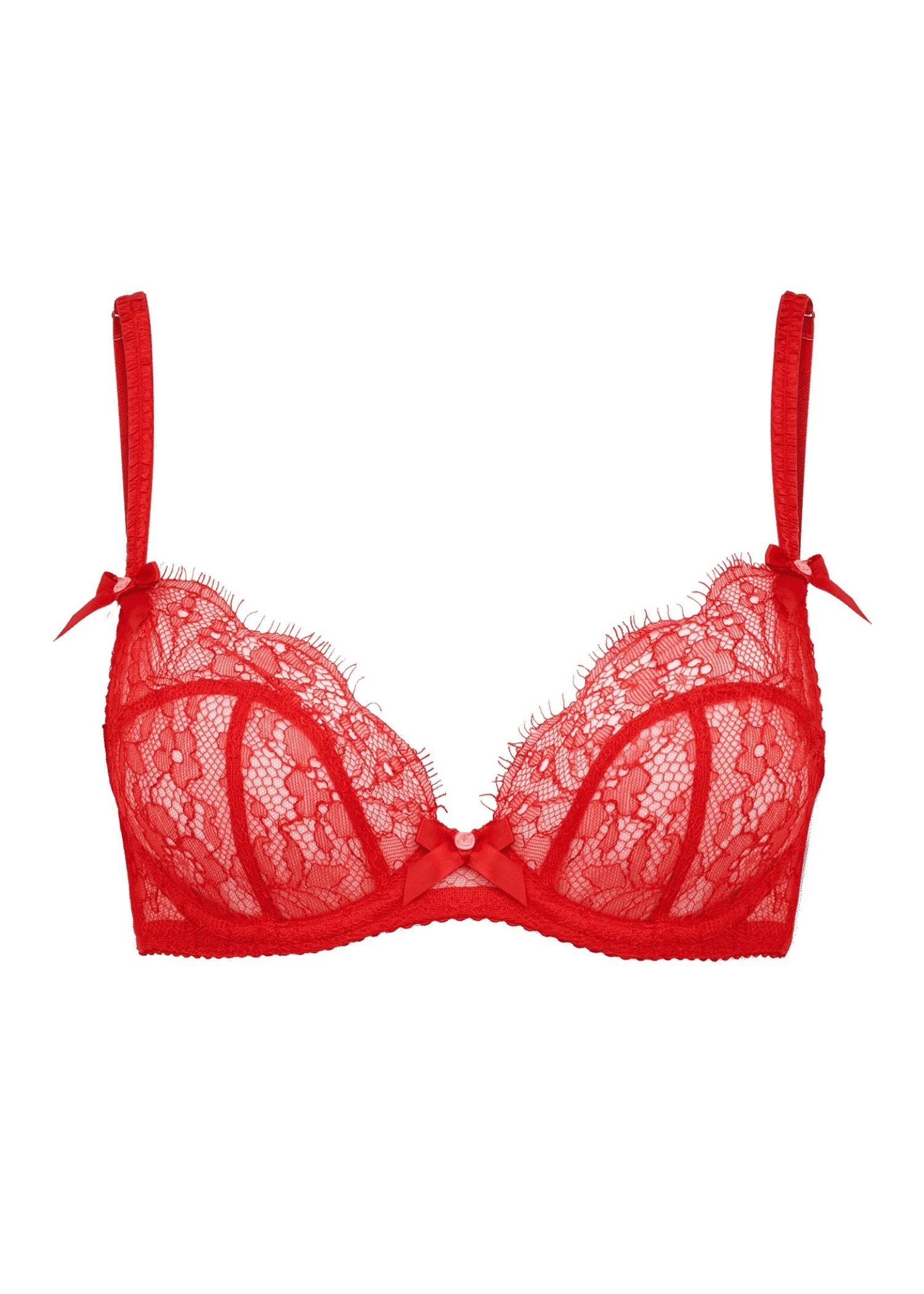 AGENT PROVOCATEUR Lorna Lace Plunge Bra (Red) 1 AGENT PROVOCATEUR Lorna Lace Plunge Bra (Red)