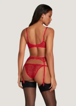 AGENT PROVOCATEUR Lorna Lace Suspender (Red) 8 AGENT PROVOCATEUR Lorna Lace Suspender (Red) -BLUEBELLA Sales Store agent provocateur lorna lace red suspender belt luxury lingerie C