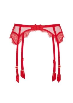AGENT PROVOCATEUR Lorna Lace Suspender (Red) 11 AGENT PROVOCATEUR Lorna Lace Suspender (Red) -BLUEBELLA Sales Store agent provocateur lorna lace red suspender belt luxury lingerie F