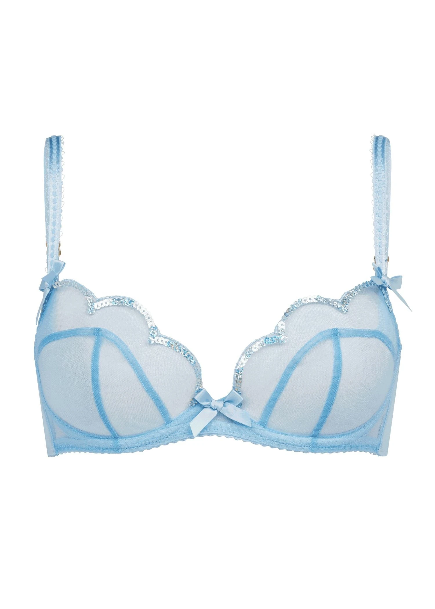 AGENT PROVOCATEUR Lorna Party Plunge Bra (Baby Blue) 1 AGENT PROVOCATEUR Lorna Party Plunge Bra (Baby Blue)