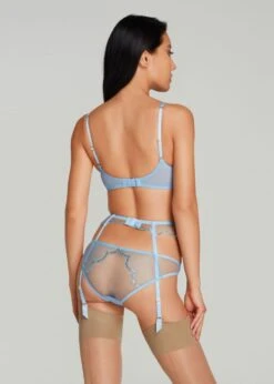 AGENT PROVOCATEUR Lorna Party Suspender (Baby Blue) -BLUEBELLA Sales Store agent provocateur lorna party suspender belt baby blue luxury lingerie C copy