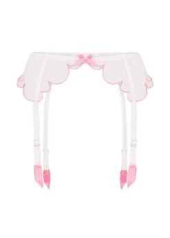 AGENT PROVOCATEUR Lorna Suspender (White / Pink)