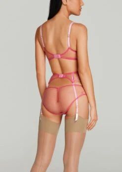 AGENT PROVOCATEUR Maysie Suspender (Fuchsia / Baby Pink) -BLUEBELLA Sales Store agent provocateur maysie suspender belt underwear valentines lingerie pink luxury lingerie E copy