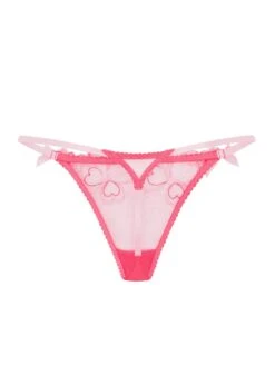 AGENT PROVOCATEUR Maysie Thong (Fuchsia / Baby Pink) 7 AGENT PROVOCATEUR Maysie Thong (Fuchsia / Baby Pink) -BLUEBELLA Sales Store agent provocateur maysie thong underwear valentines lingerie pink luxury lingerie F