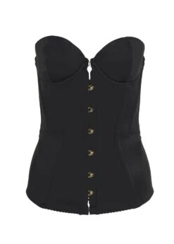 AGENT PROVOCATEUR Mercy Satin Corset (Black)
