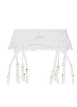 AGENT PROVOCATEUR Ozella Suspender (White) -BLUEBELLA Sales Store agent provocateur ozella suspender white lace luxury lingerie H