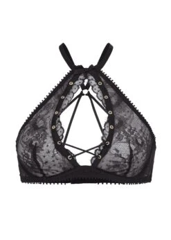 AGENT PROVOCATEUR Vallentina High Neck Underwired Bra (Black)