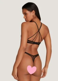 AGENT PROVOCATEUR Vallentina Thong (Black) -BLUEBELLA Sales Store agent provocateur vallentina thong black lace underwear bottoms luxury lingerie C copy