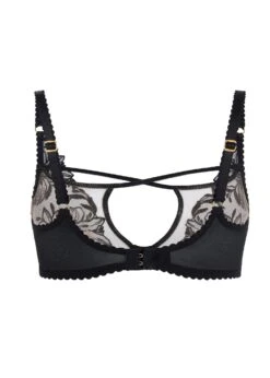 AGENT PROVOCATEUR Ozella Bra (Black) 13 AGENT PROVOCATEUR Ozella Bra (Black) -BLUEBELLA Sales Store agent provocteur ozella bra black embroidery nude mesh underwired non padded luxury designer bra sexy lingerie G