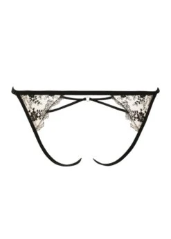 After Midnight Open Brief -BLUEBELLA Sales Store atelier amour apres minuit open brief nude mesh black lace ouvert panty G