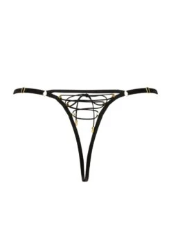Embrace Me Open Tanga (Black) -BLUEBELLA Sales Store atelier amour enlace moi embrace me open tanga black ouvert thong sexy lingerie underwear F