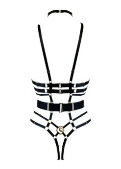 Selene Bondage Harness (Black) -BLUEBELLA Sales Store atelier bordelle selene black bondage harness ouvert wire bra harness brief I