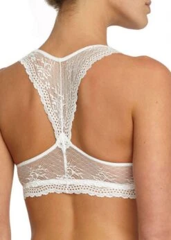 Eberjey Colette Racerback Bralet (White) -BLUEBELLA Sales Store b718r eberjey colette racerback bralet bralette bra white lingerie c