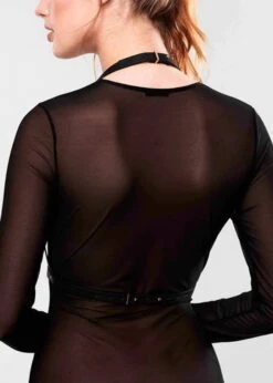 Bijoux Indiscrets MAZE Halter Bra Harness (Black) 7 Bijoux Indiscrets MAZE Halter Bra Harness (Black) -BLUEBELLA Sales Store bijoux indiscrets maze black vegan leather halter bra harness cupless open bra bodywear sexy lingerie accessory C