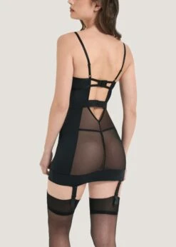 BLUEBELLA Alanna Longline Basque -BLUEBELLA Sales Store bluebella alanna longline basque underwired non padded black lace soft mesh sexy bodywear lingerie C