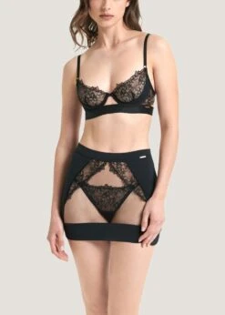 BLUEBELLA Alanna Thong -BLUEBELLA Sales Store bluebella alanna thong black lace soft mesh sexy underwear bottoms lingerie G