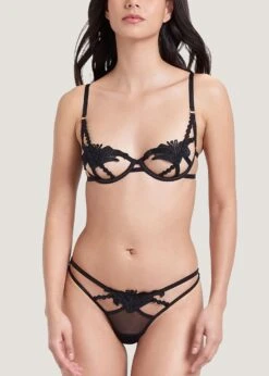 BLUEBELLA Amina (Black) Open Bra 10 BLUEBELLA Amina (Black) Open Bra -BLUEBELLA Sales Store bluebella amina bra cupless openbra black sexy lingerie 41260 D