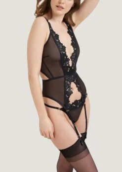 BLUEBELLA Avery Soft Basque 8 BLUEBELLA Avery Soft Basque -BLUEBELLA Sales Store bluebella avery soft basque black bodywear bodysuit luxury lingerie C