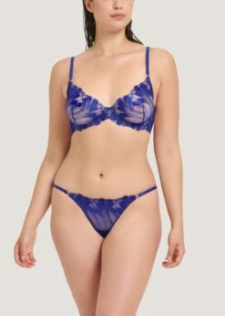 BLUEBELLA Colette Brief (Blue) -BLUEBELLA Sales Store bluebella colette brief blue embroidery sexy underwear lingerie F