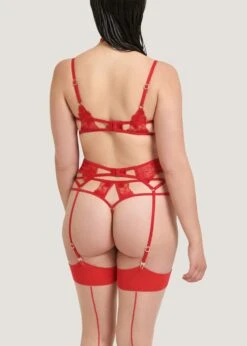 BLUEBELLA Colette Suspender Harness (Red) -BLUEBELLA Sales Store bluebella colette suspender harness tomato red embroidery lace detachable harness sexy lingerie F