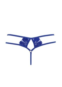 BLUEBELLA Colette Thong (Blue) -BLUEBELLA Sales Store bluebella colette thong blue lace cut out sides sexy underwear lingerie I