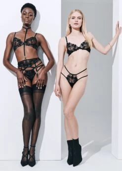 BLUEBELLA Colette Thong 15 BLUEBELLA Colette Thong -BLUEBELLA Sales Store bluebella colette thong double strap black mesh bottoms sexy lingerie G